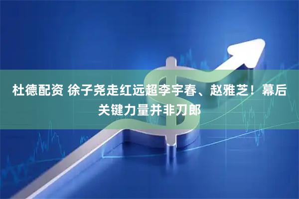 杜德配资 徐子尧走红远超李宇春、赵雅芝！幕后关键力量并非刀郎