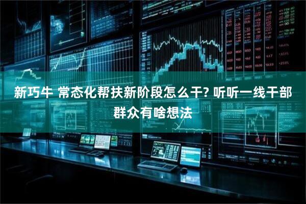 新巧牛 常态化帮扶新阶段怎么干? 听听一线干部群众有啥想法